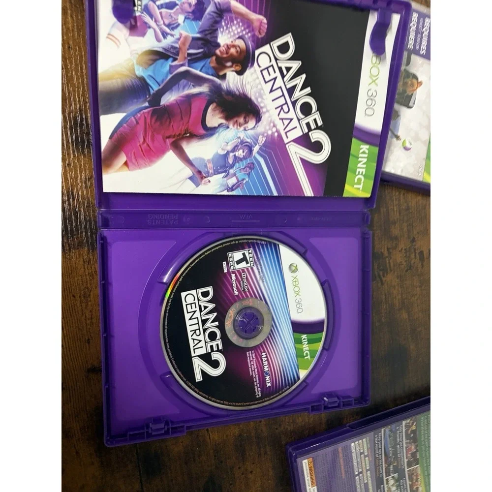 Microsoft Xbox 360 Kinect Sports Video Game Lot, Deca Sports, Dance‎ Central 2